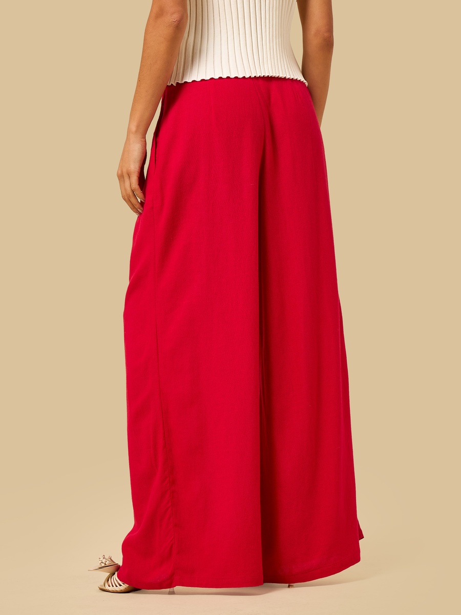 Mid-Rise Wide Leg Pants
