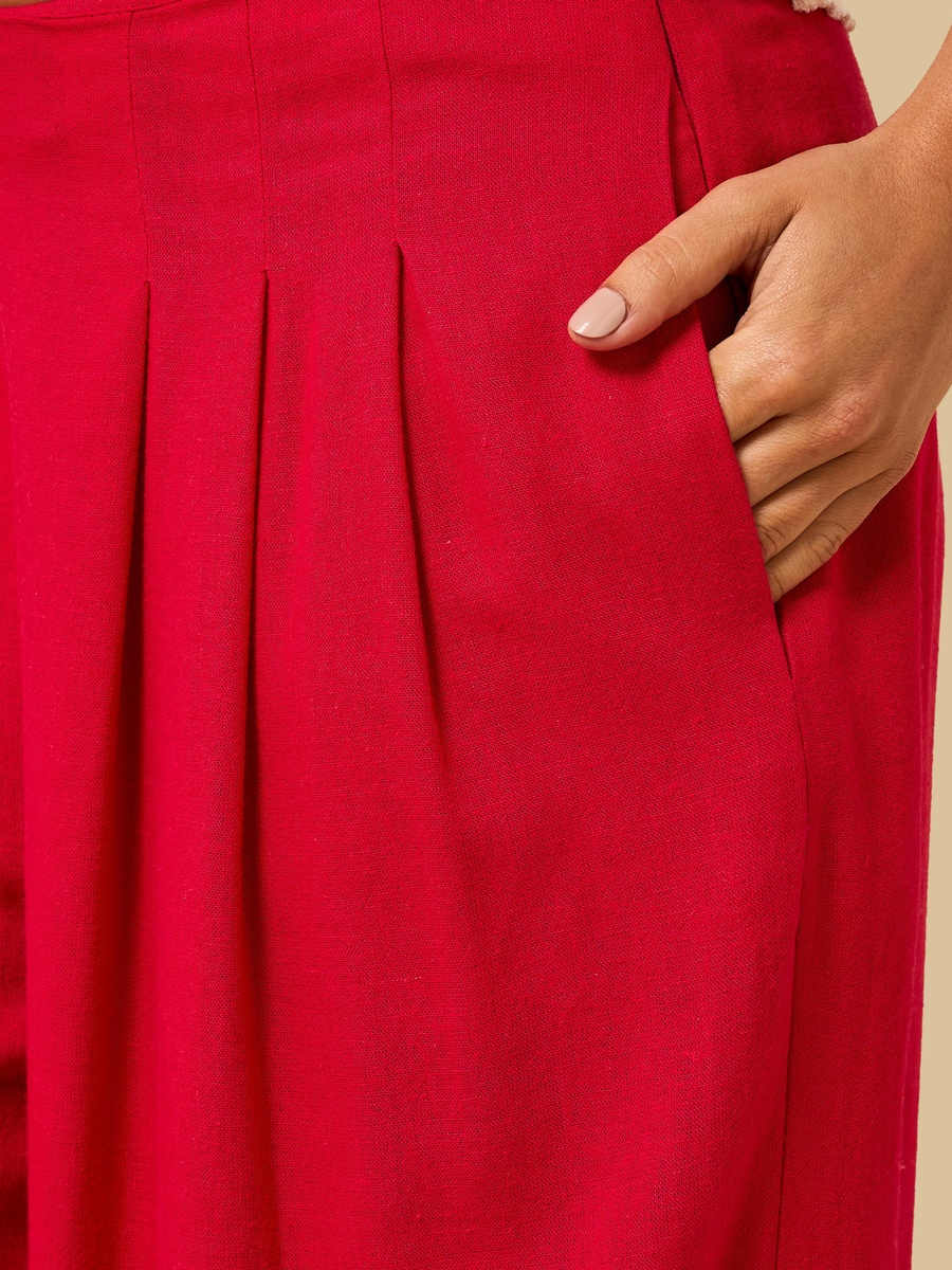 Mid-Rise Wide Leg Pants
