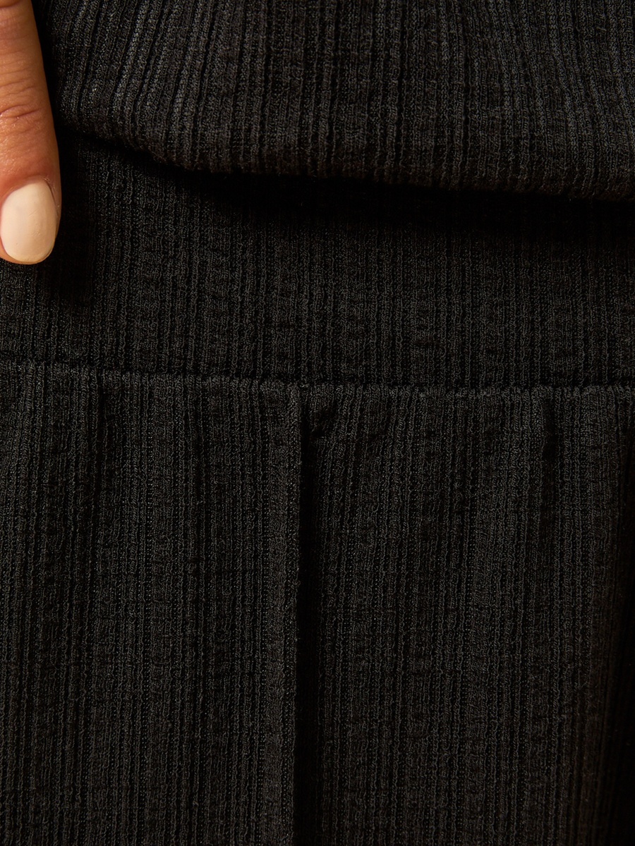 Textured Wide Leg Pants