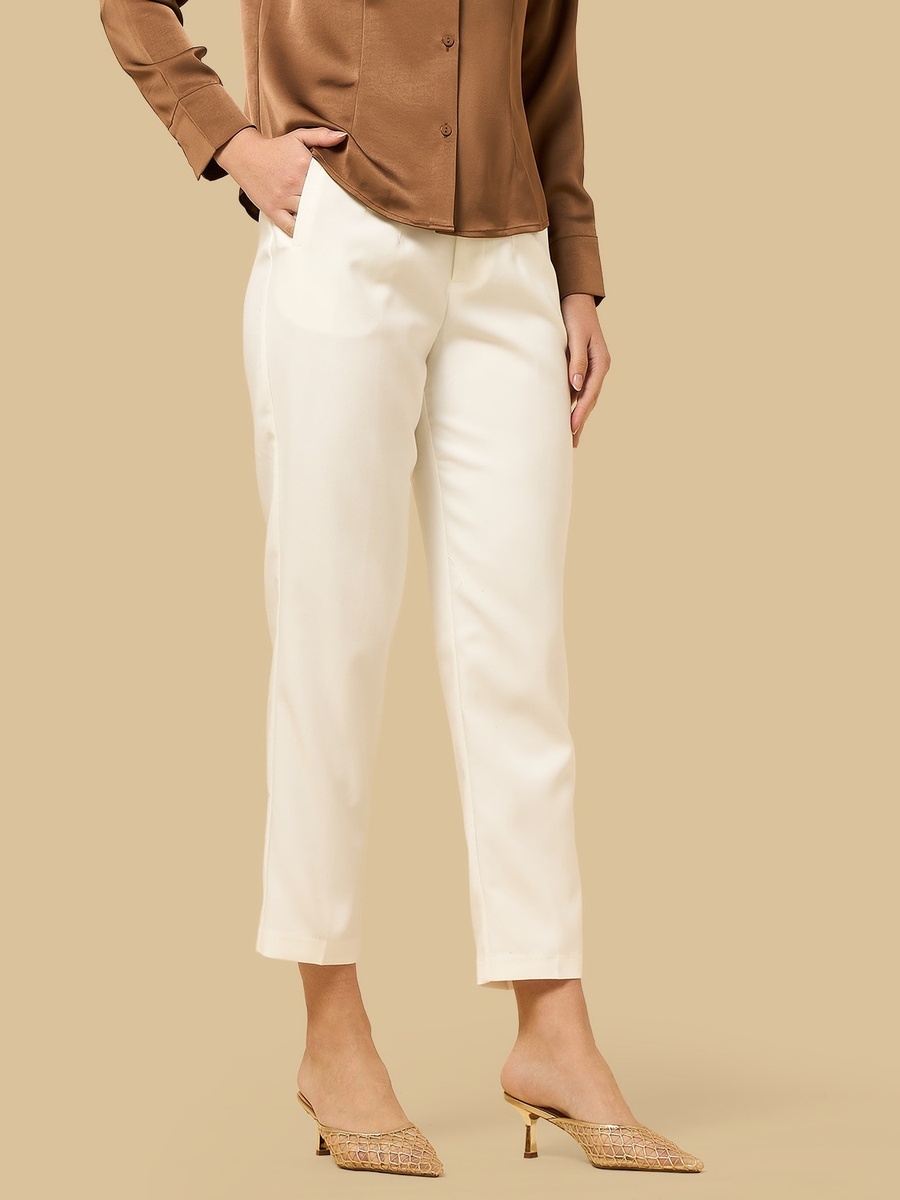 Pintuck Tapered Trousers
