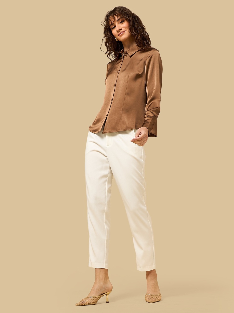Pintuck Tapered Trousers
