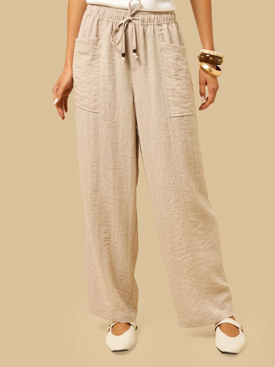 Crinkled Textured Pants