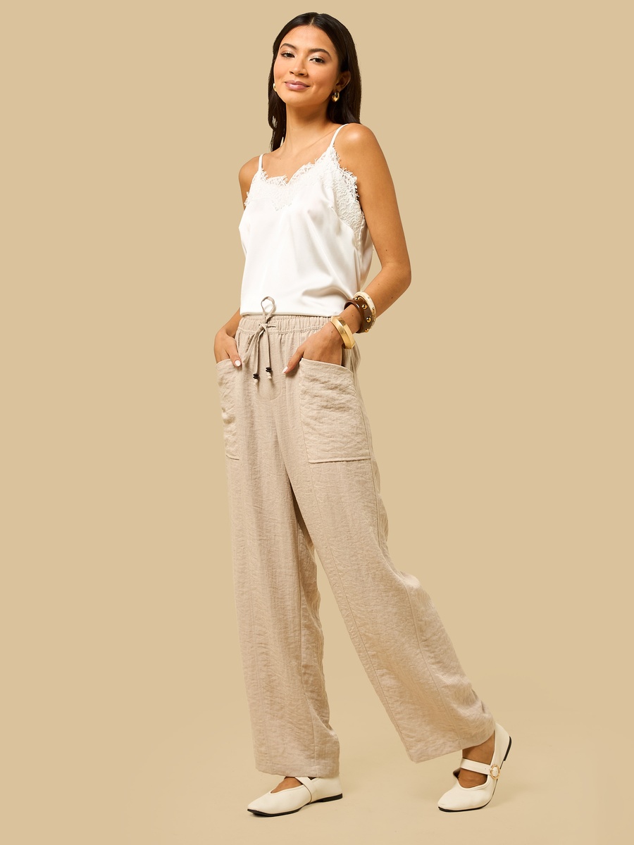 Crinkled Textured Pants