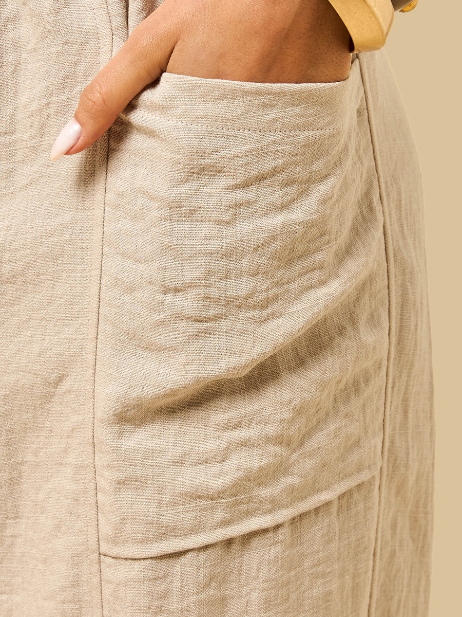 Crinkled Textured Pants