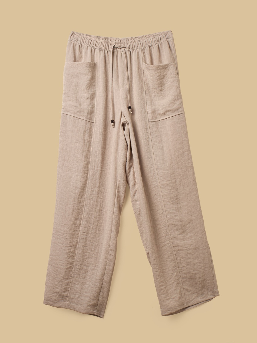 Crinkled Textured Pants
