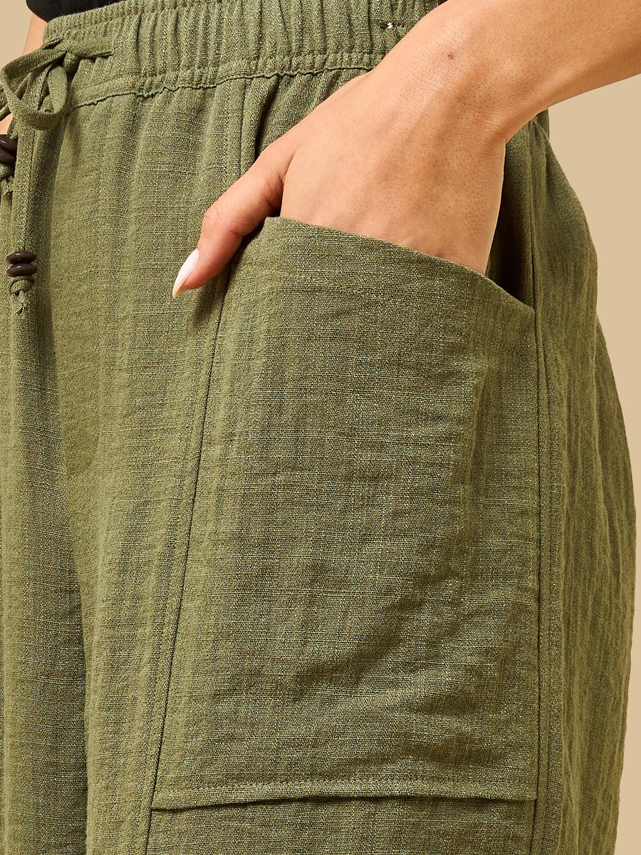 Crinkled Textured Pants