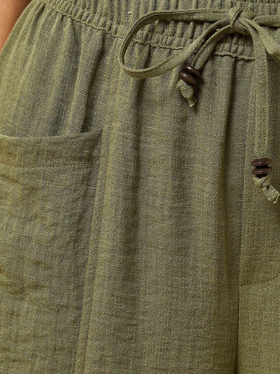 Crinkled Textured Pants