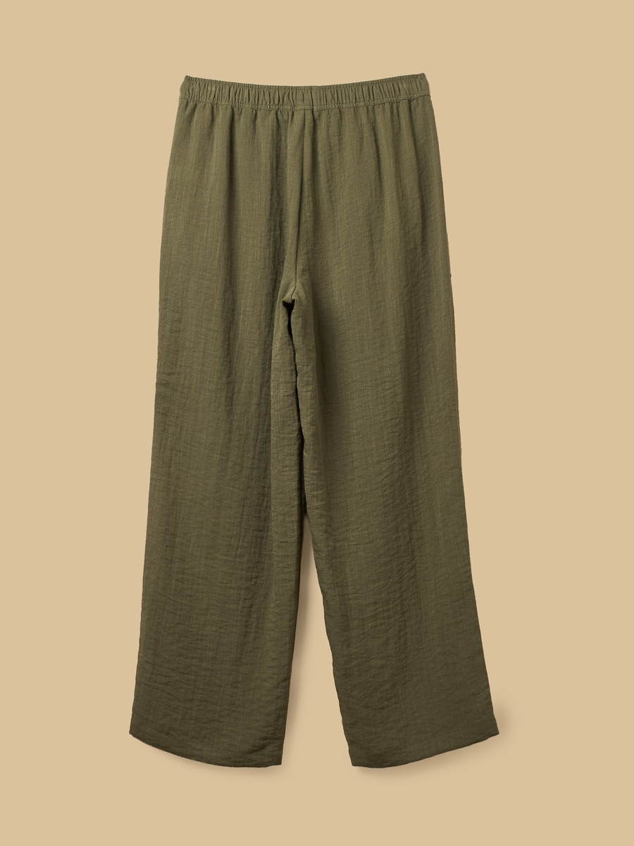 Crinkled Textured Pants