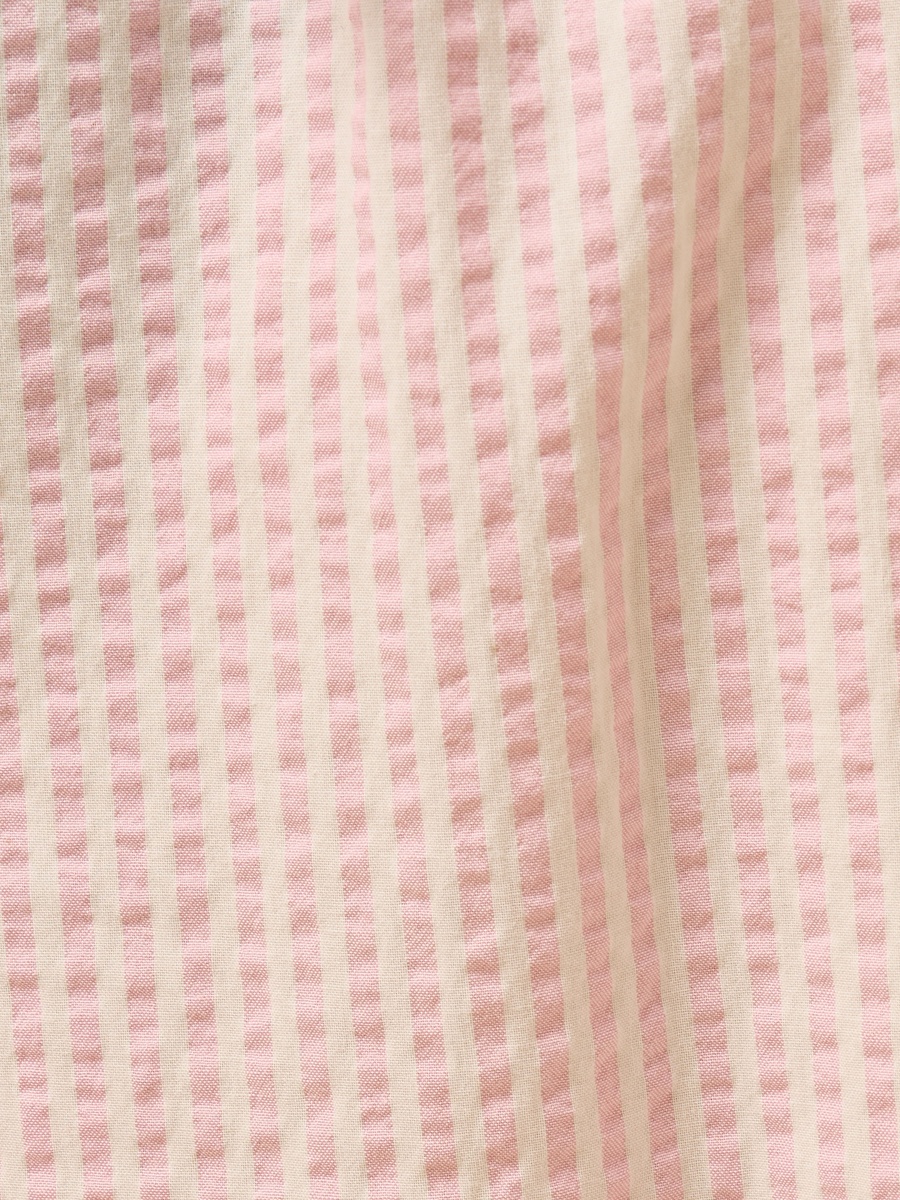 Striped Seersucker Wide Leg Pants