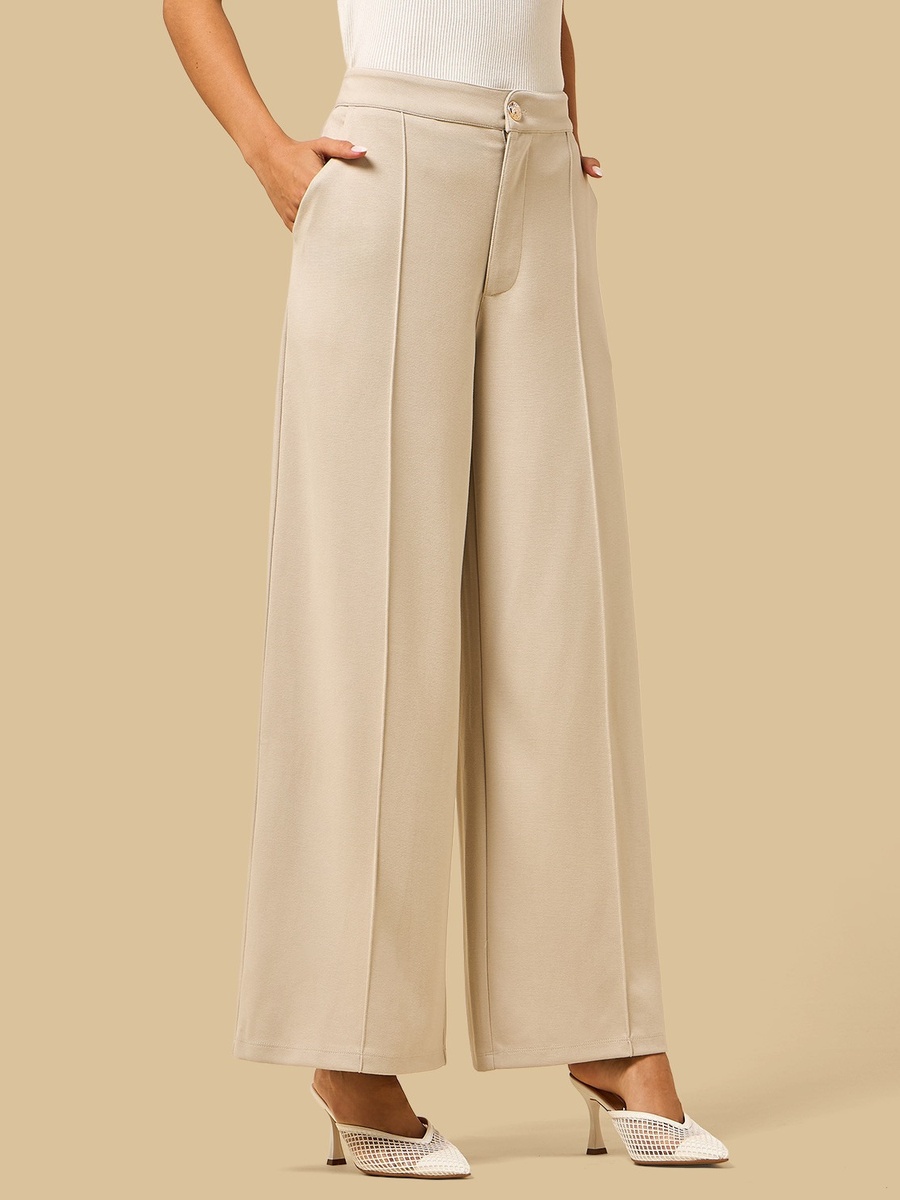 Centre Seam Wide Leg Ponte Pants