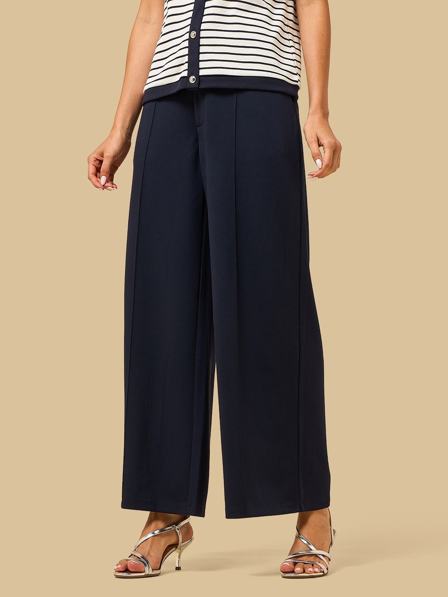 Centre Seam Wide Leg Ponte Pants