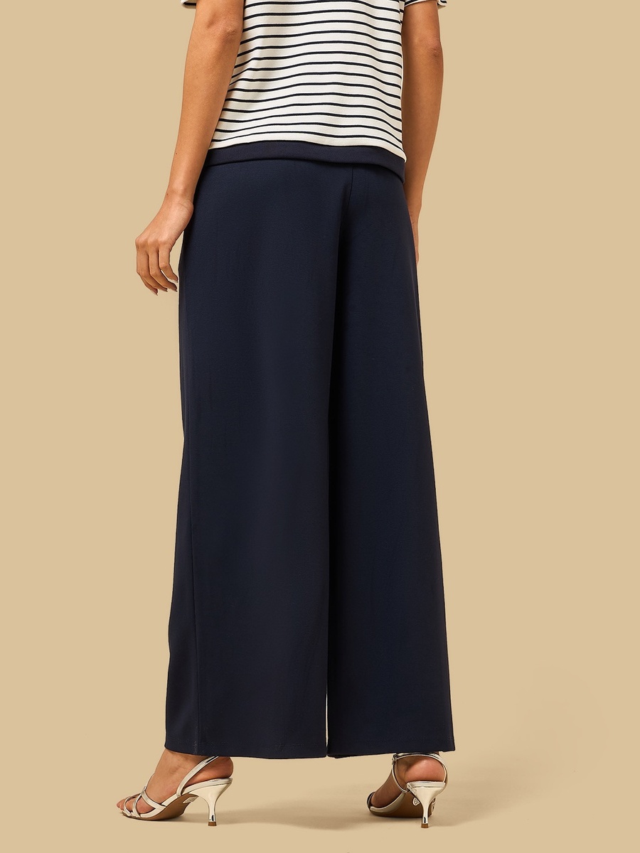 Centre Seam Wide Leg Ponte Pants