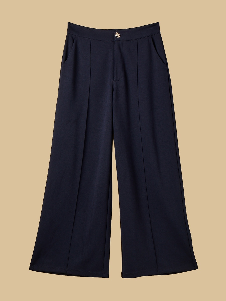 Centre Seam Wide Leg Ponte Pants