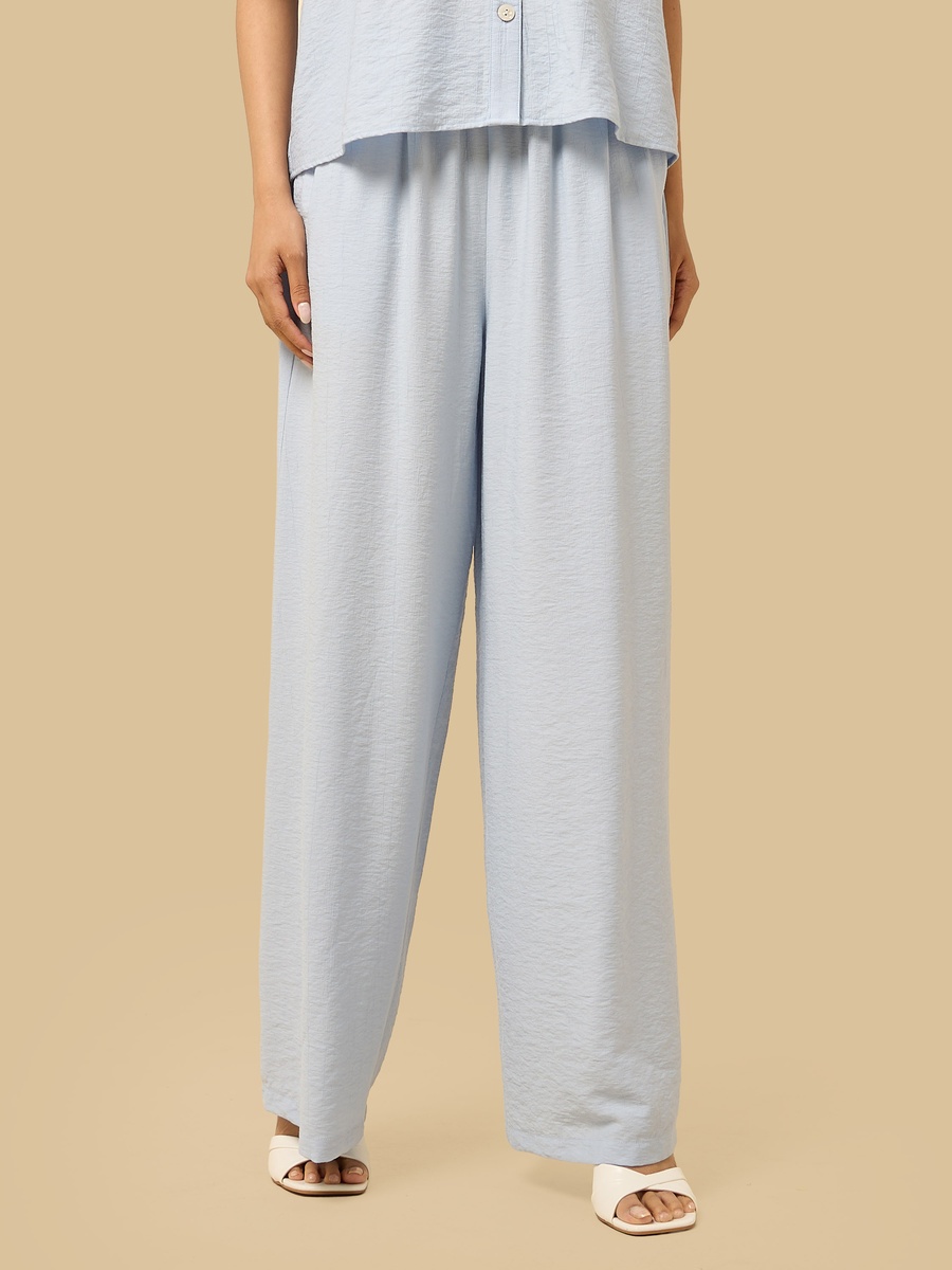 Textured Wide Leg Pants