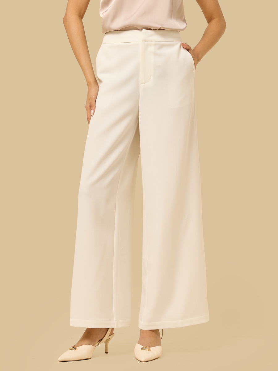 Mid-Rise Wide Leg Pants