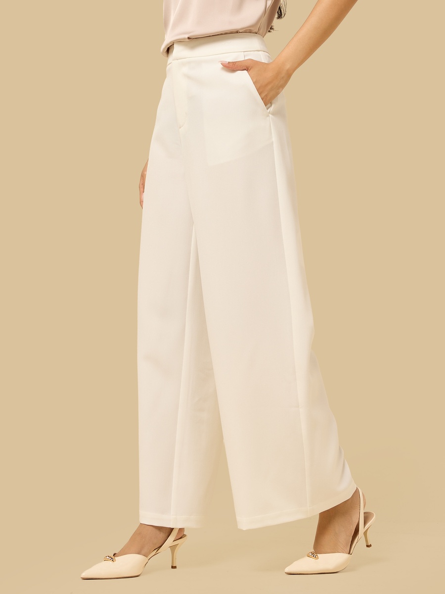 Mid-Rise Wide Leg Pants