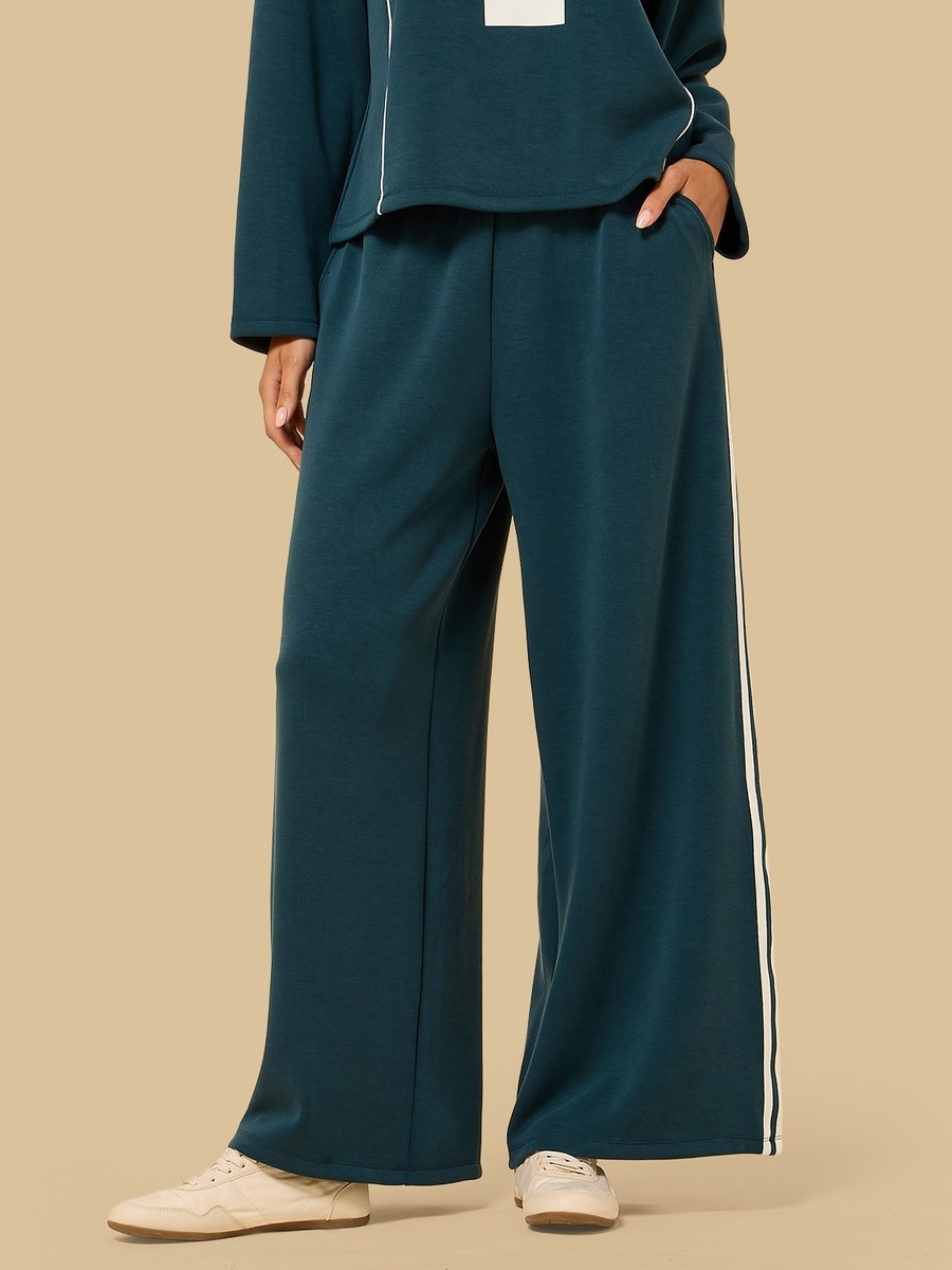 Side Striped Wide Leg Pants