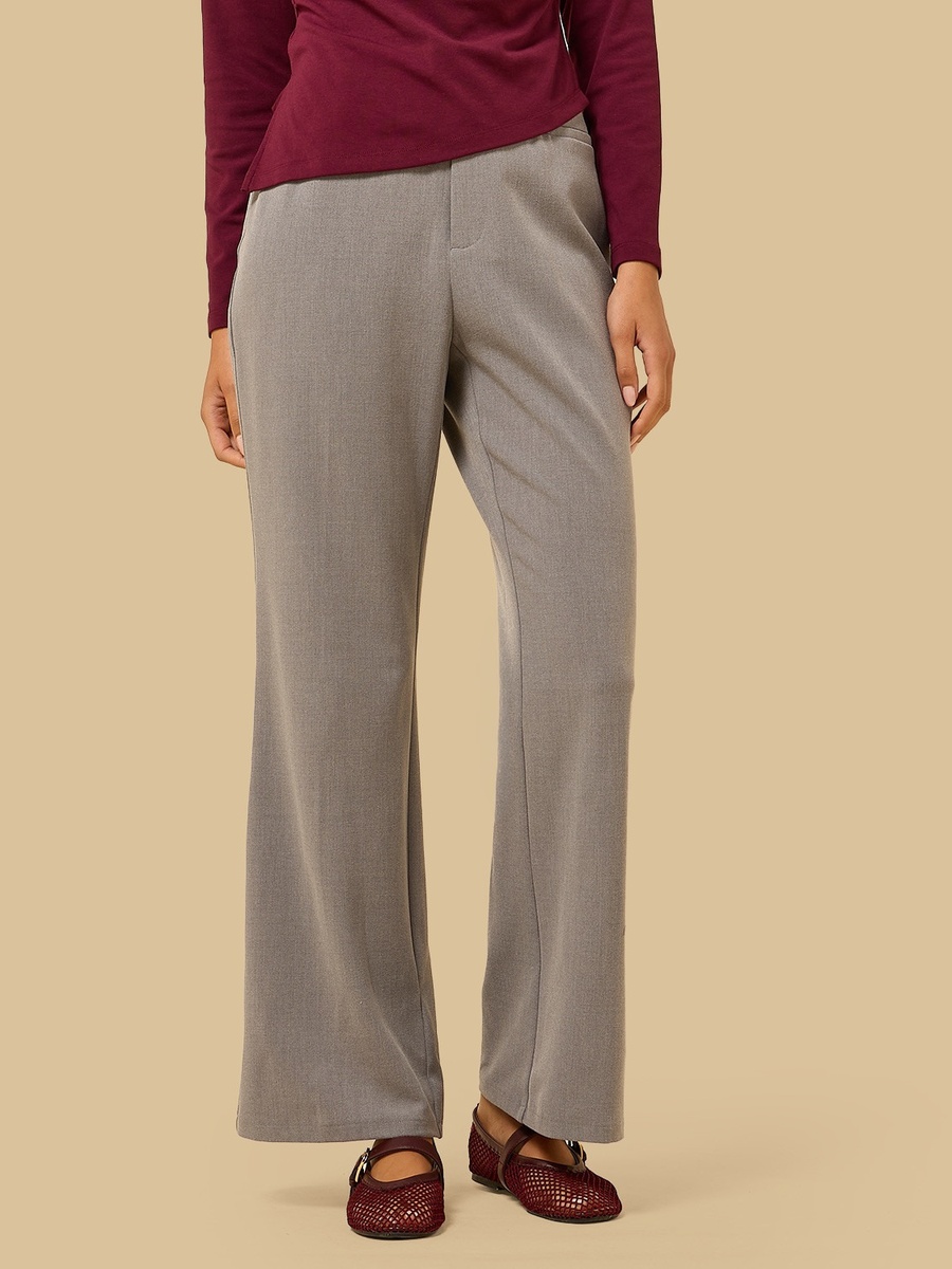 Textured Wide Leg Pants