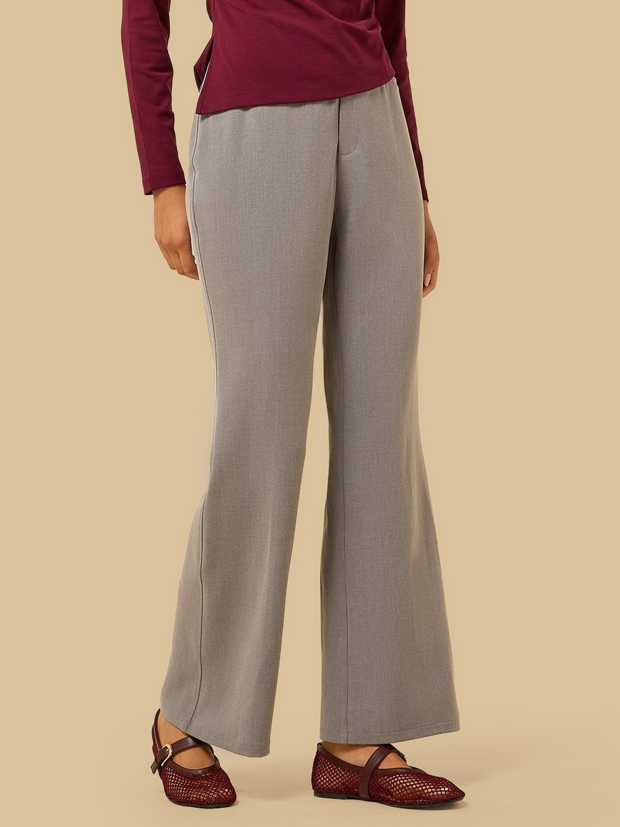 Textured Wide Leg Pants