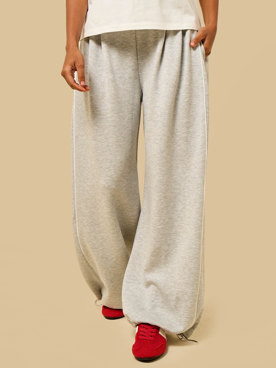 Piping Accent Baggy Fit Pants