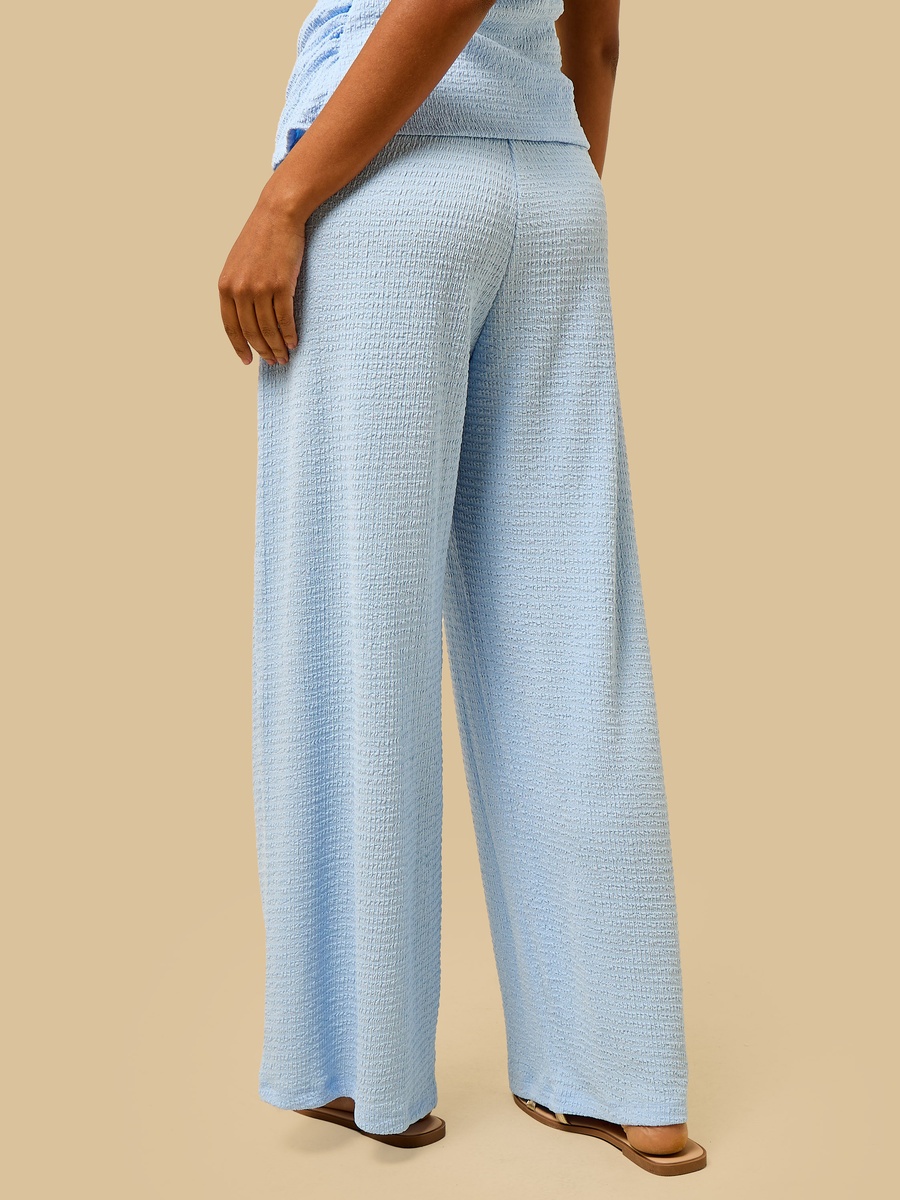Textured Wide Leg Pants