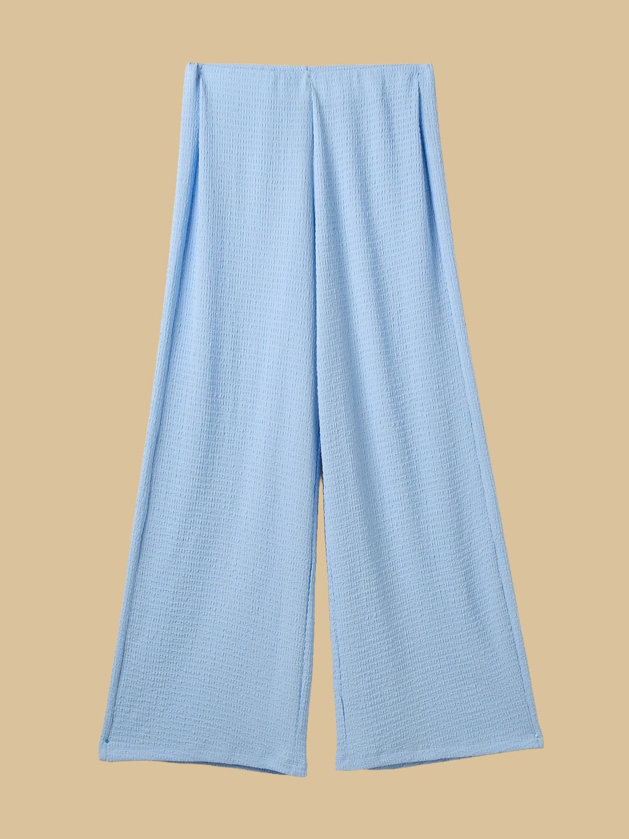 Textured Wide Leg Pants