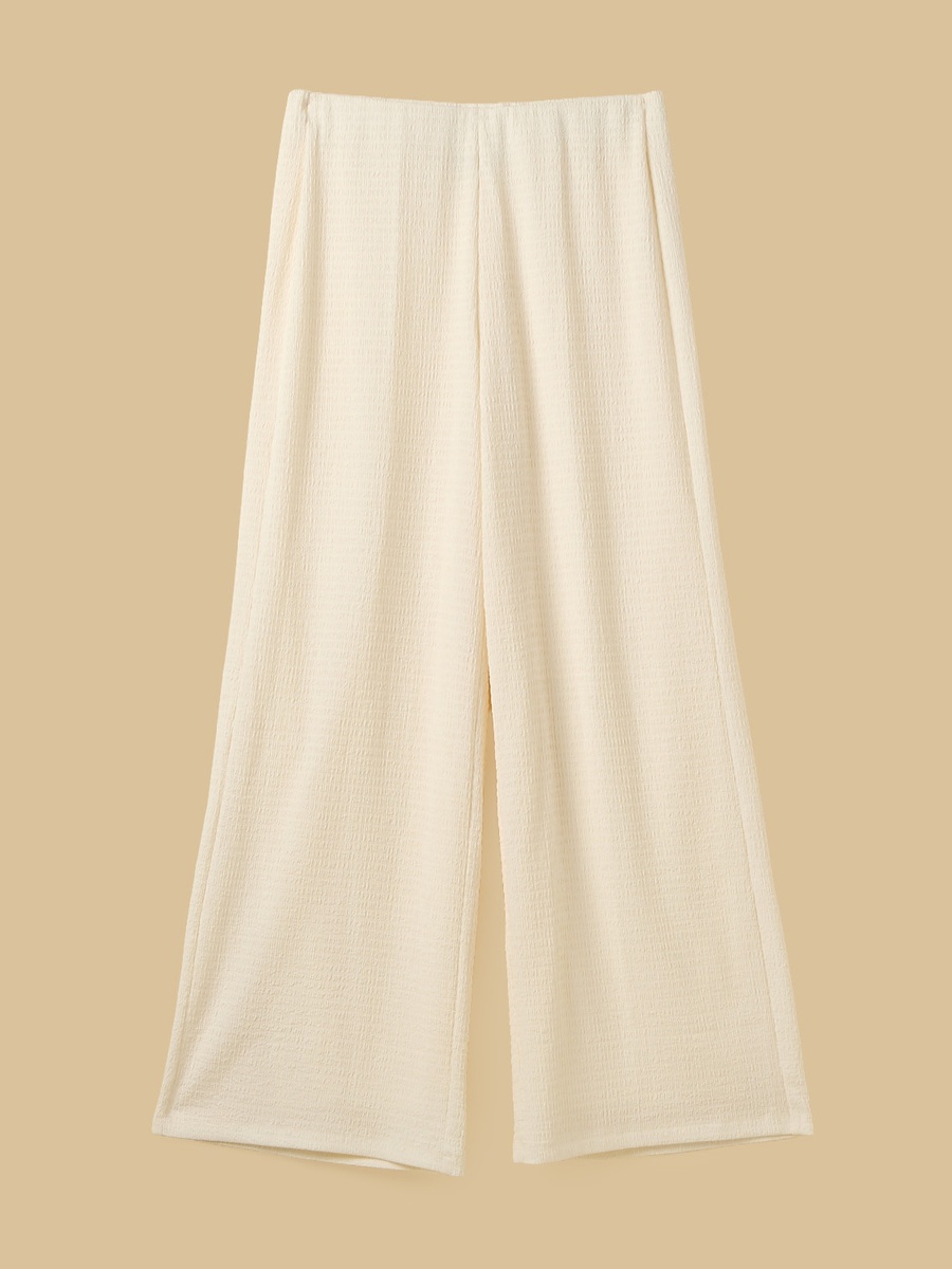 Textured Wide Leg Pants