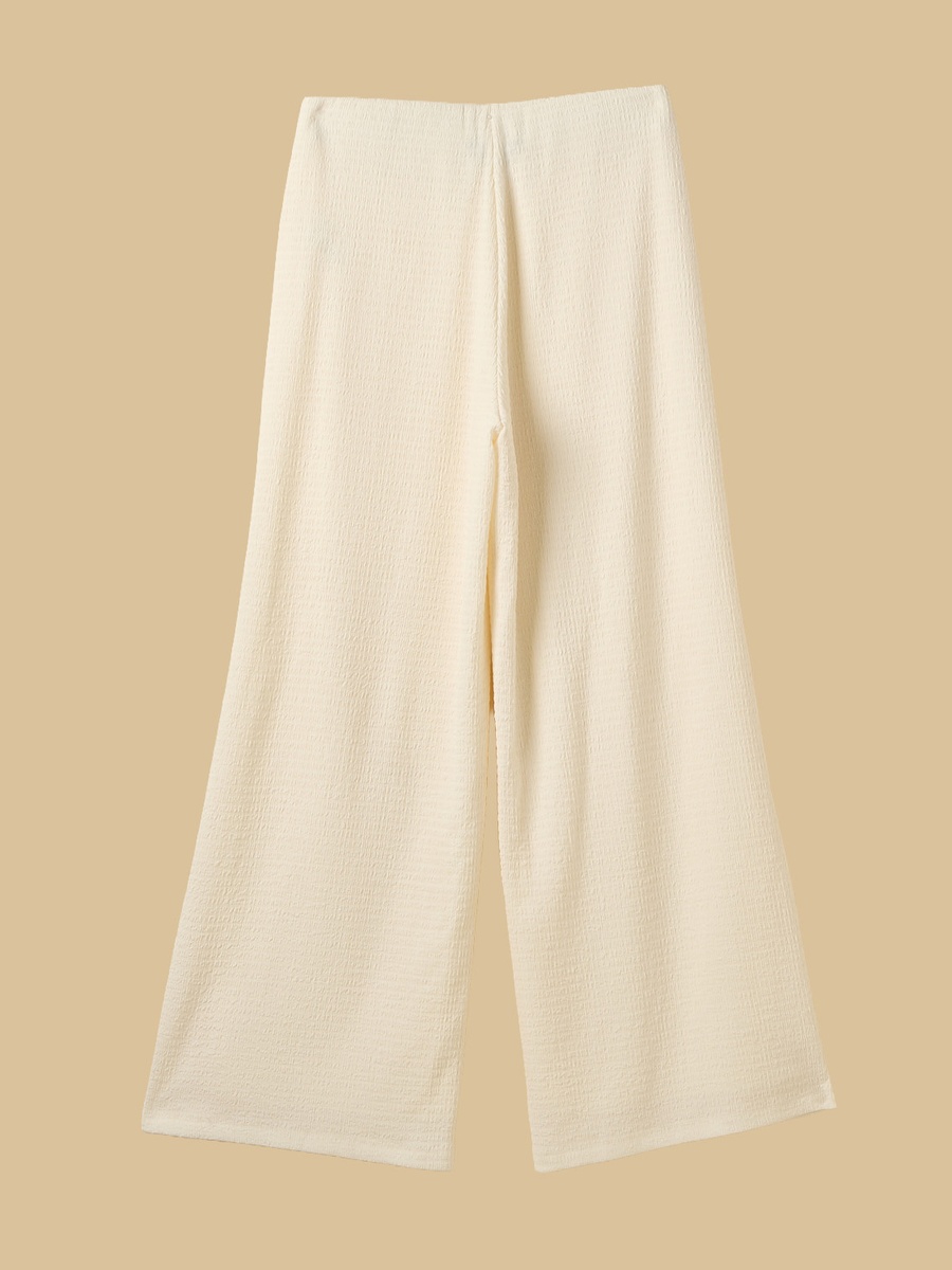 Textured Wide Leg Pants