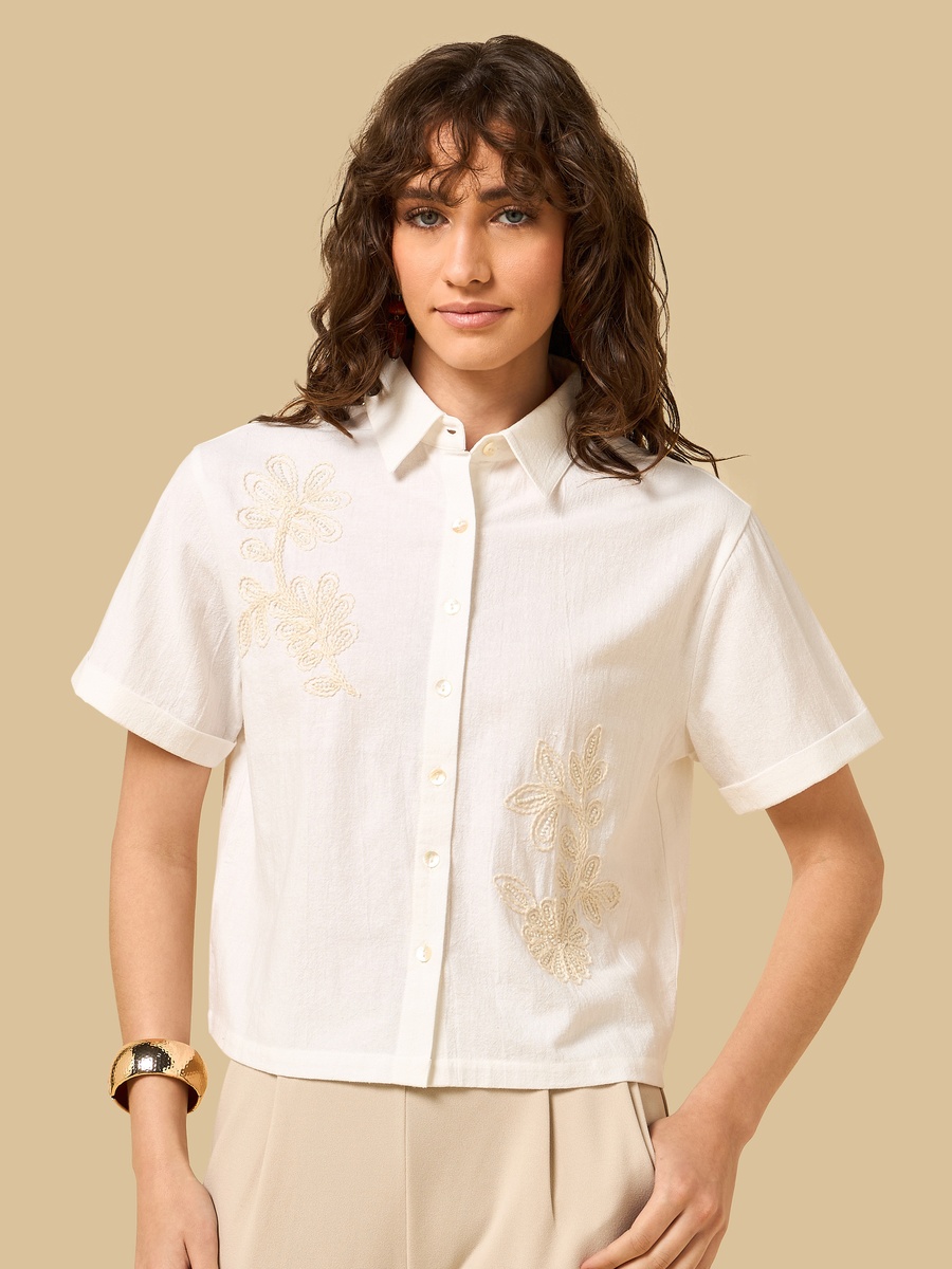 Cord Embroidered Shirt