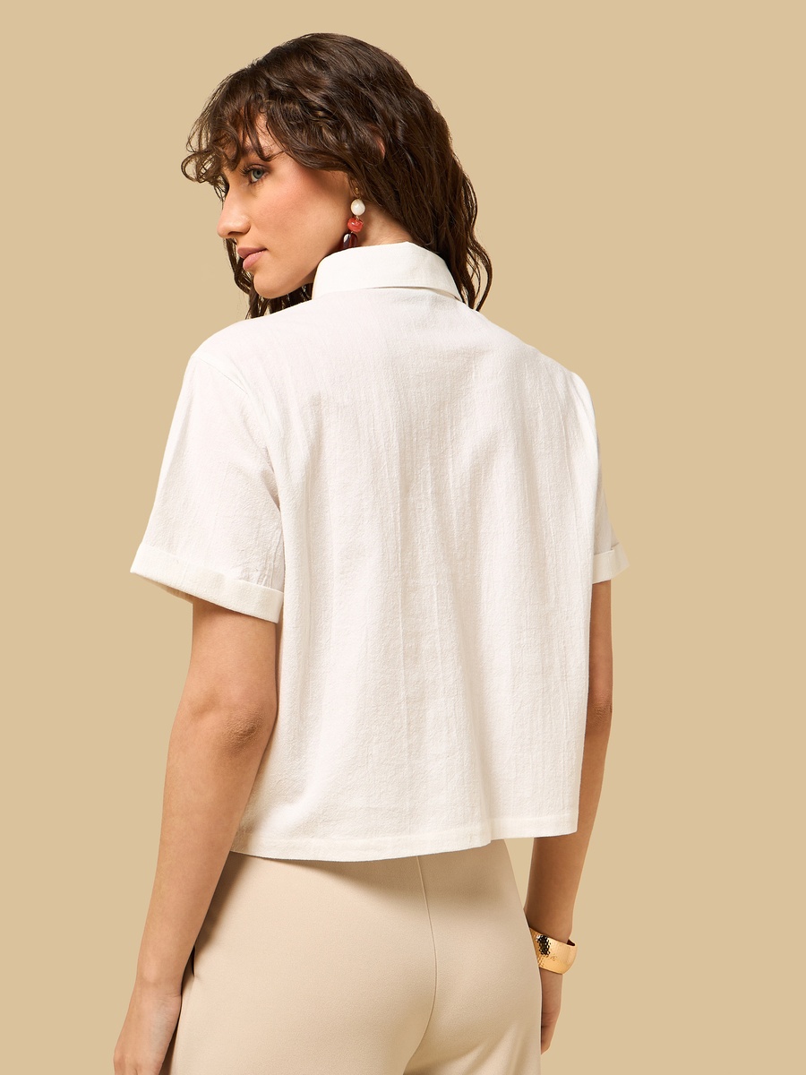Cord Embroidered Shirt