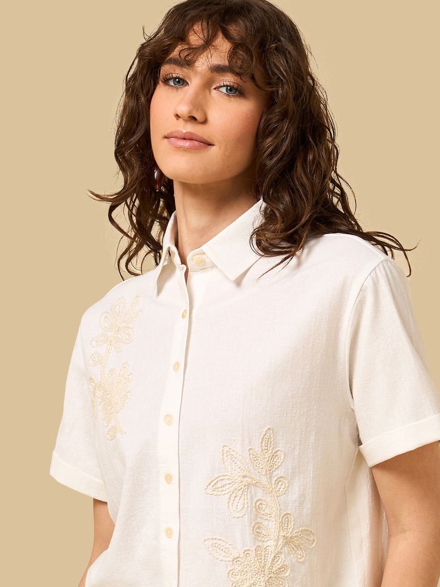 Cord Embroidered Shirt