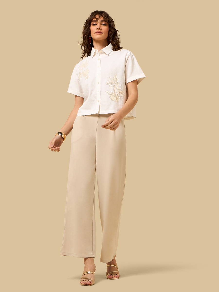 Cord Embroidered Shirt