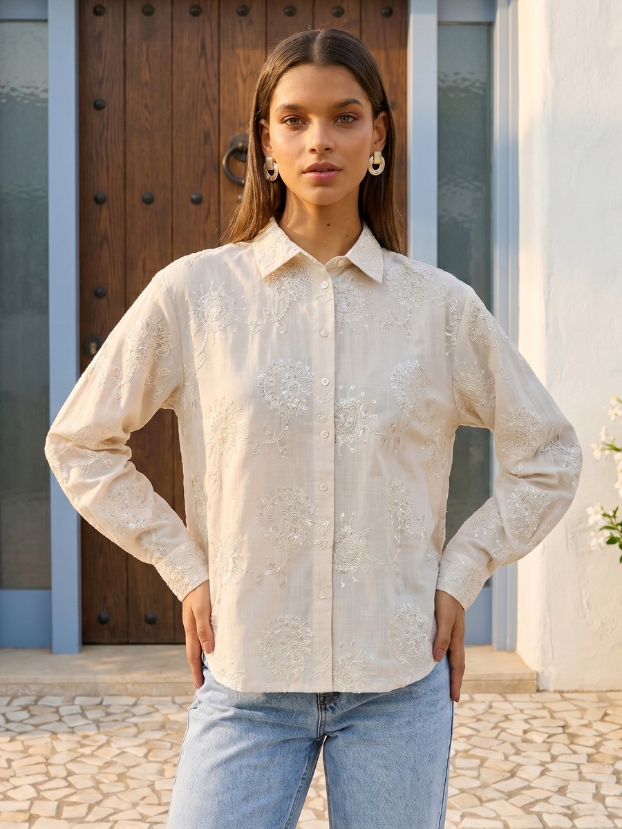 Sequin Embroidered Shirt