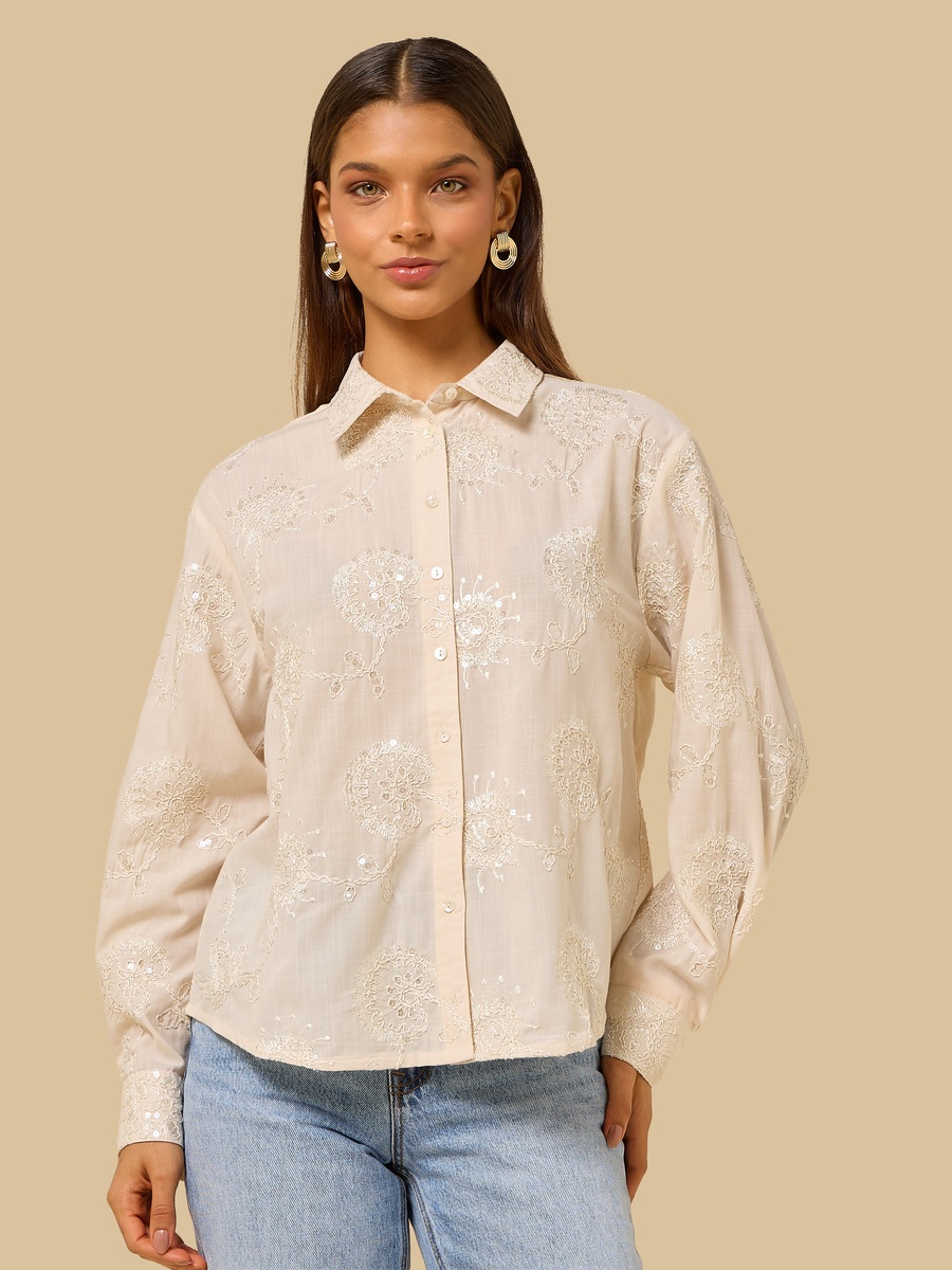 Sequin Embroidered Shirt
