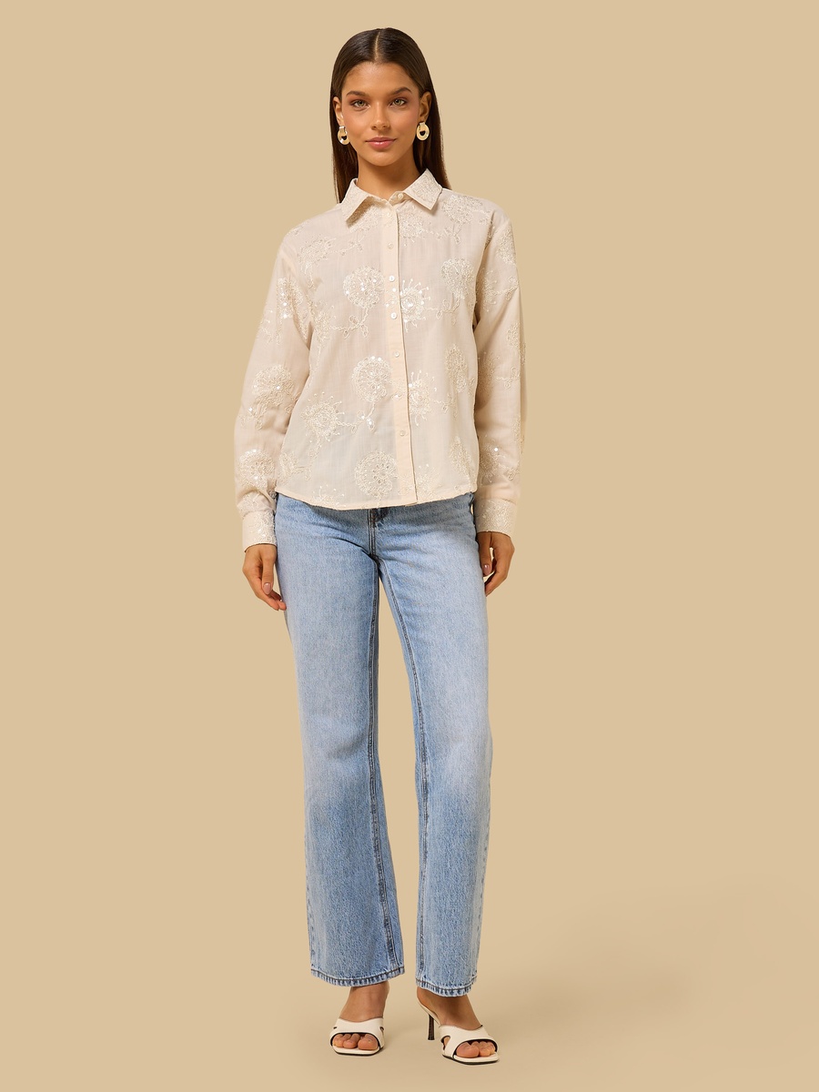 Sequin Embroidered Shirt