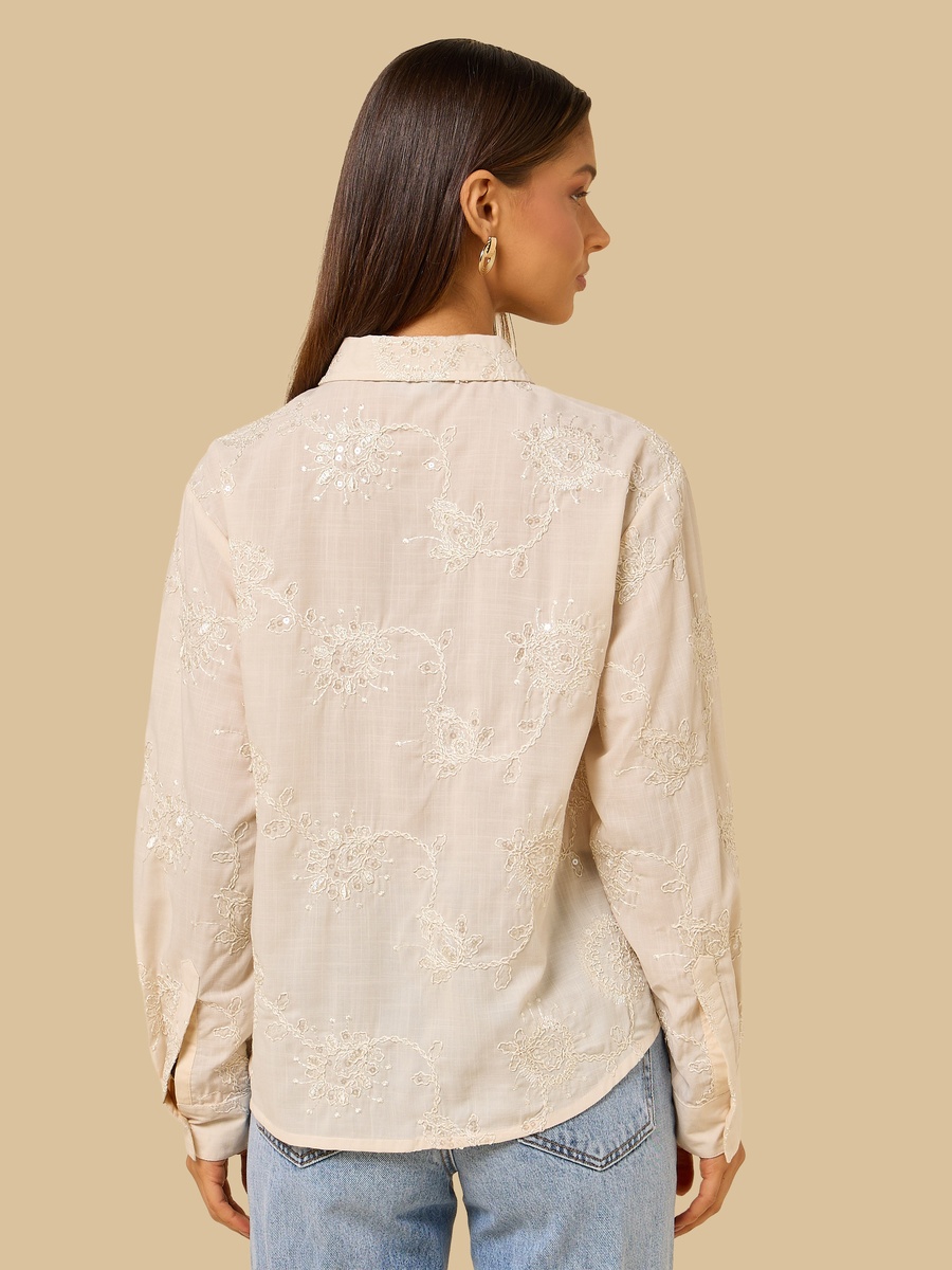 Sequin Embroidered Shirt
