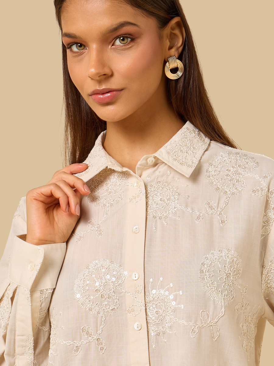 Sequin Embroidered Shirt