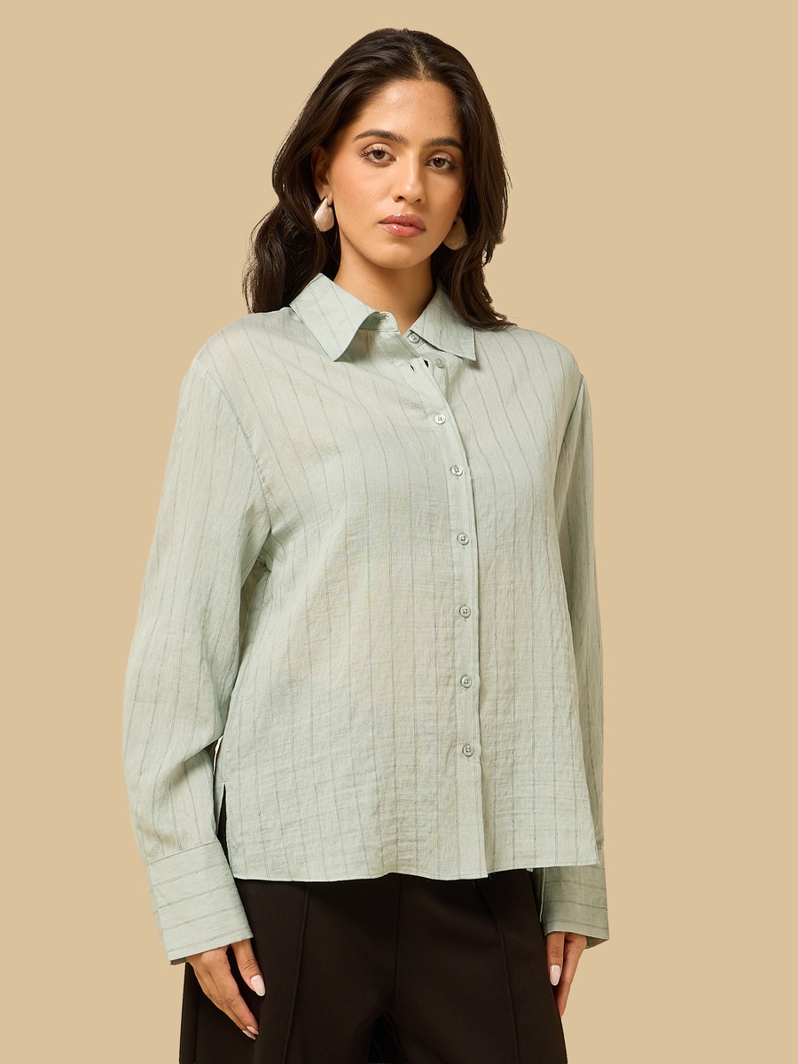 Pinstripe Oversized Shirt