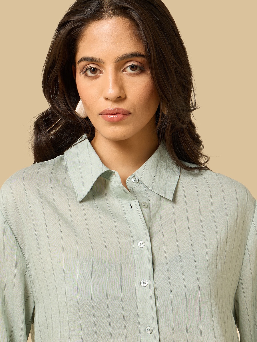 Pinstripe Oversized Shirt