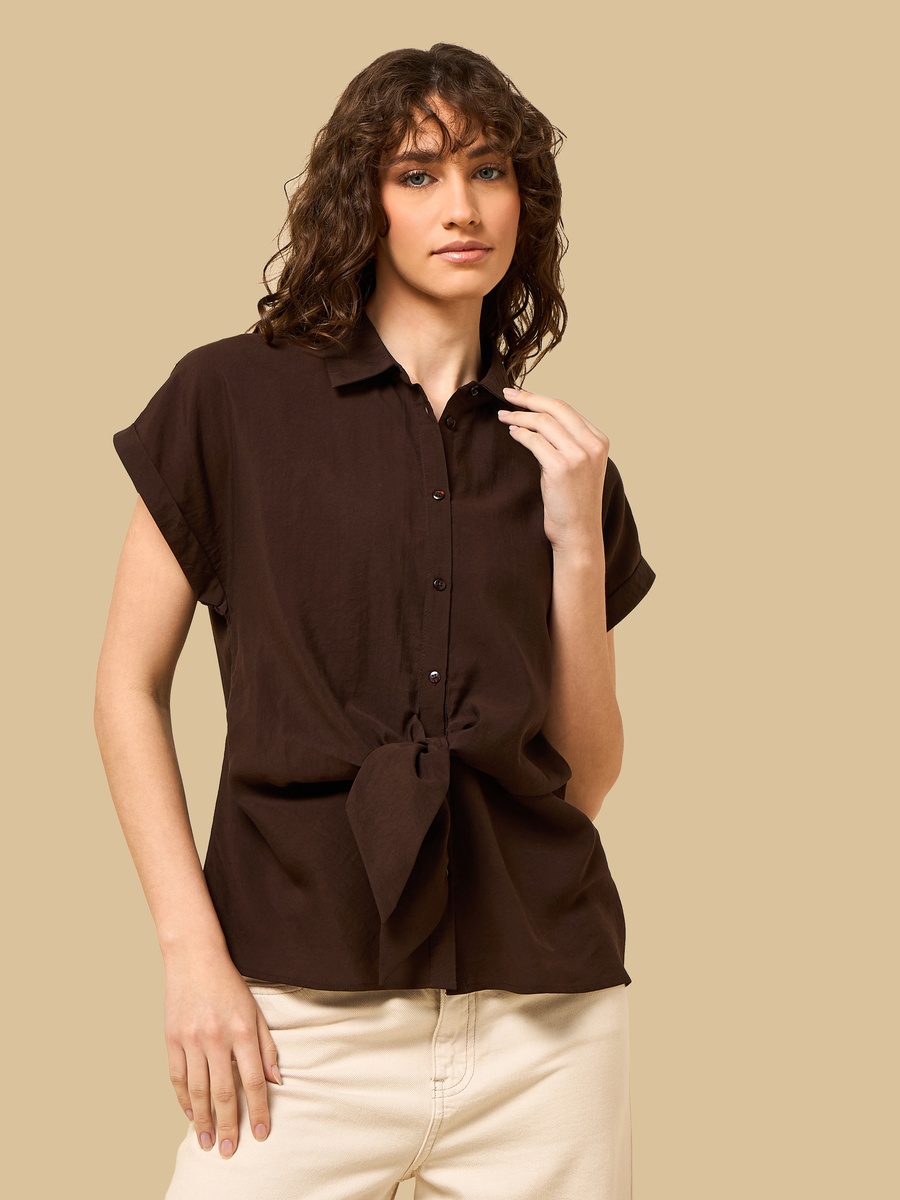 قميص كوبرو بعقدة أمامية