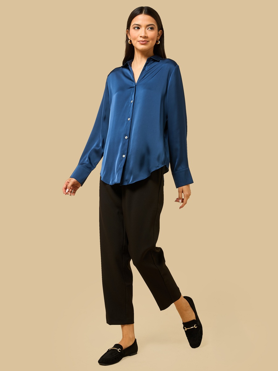 Oversized Satin Shirt