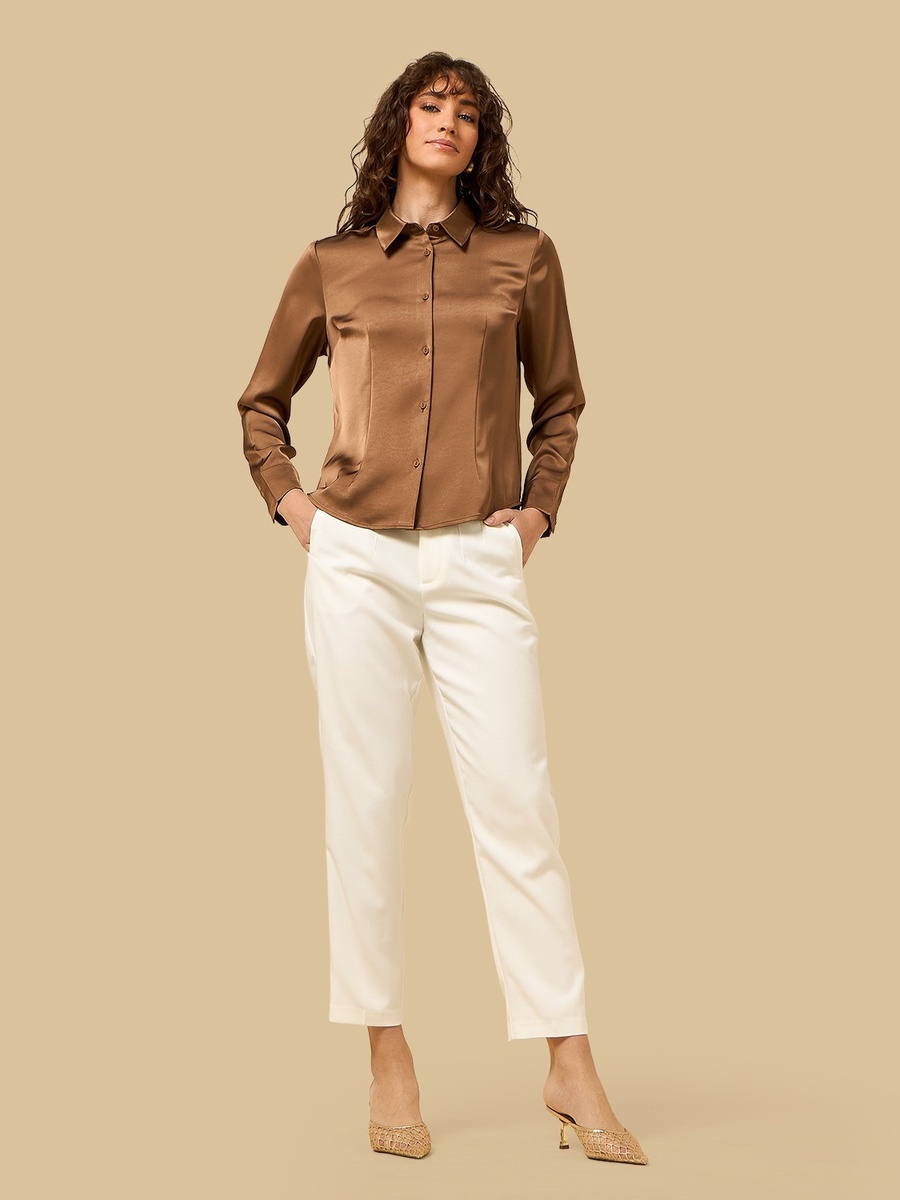 Fitted Satin Shirt