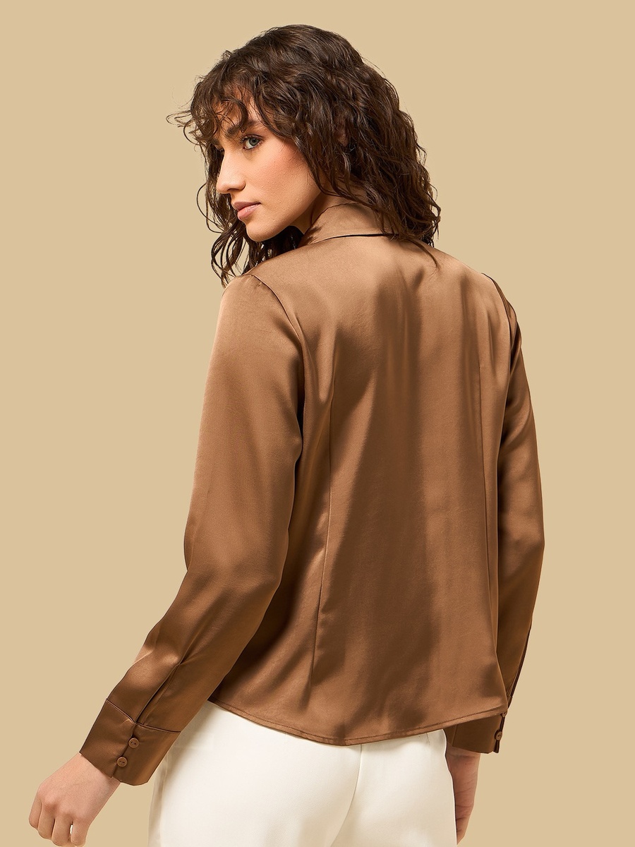 Fitted Satin Shirt