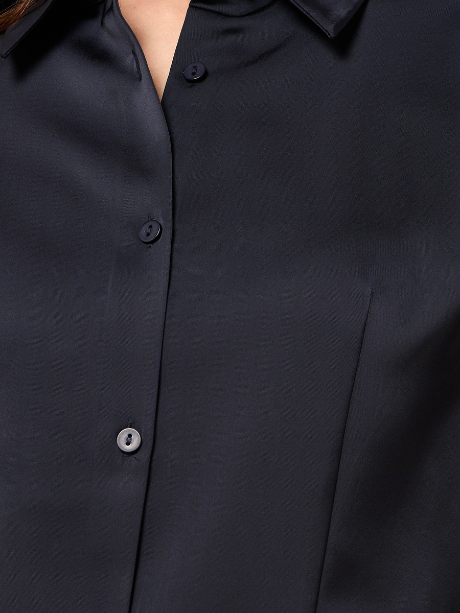 Fitted Satin Shirt