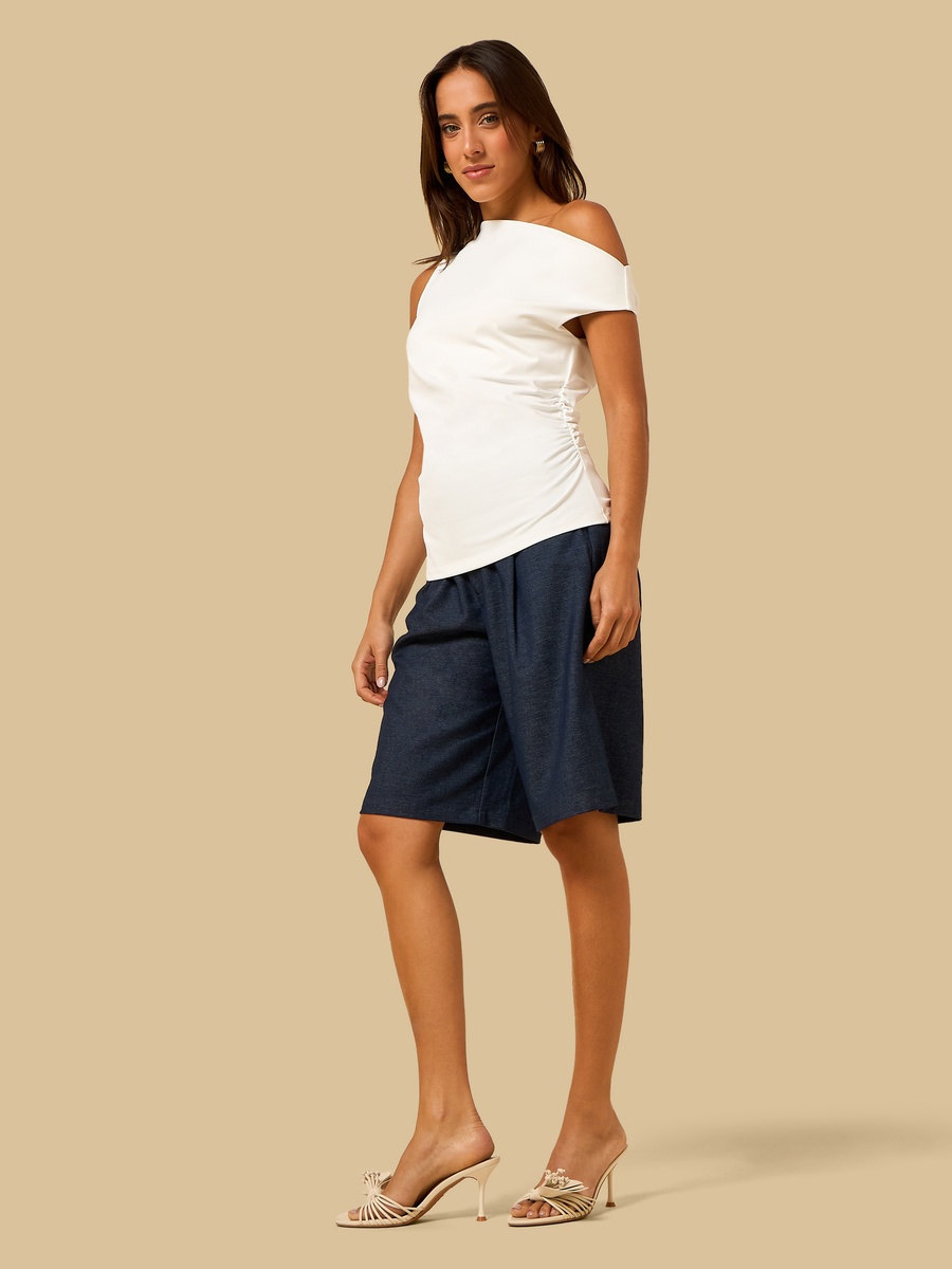 Twill Culotte Shorts