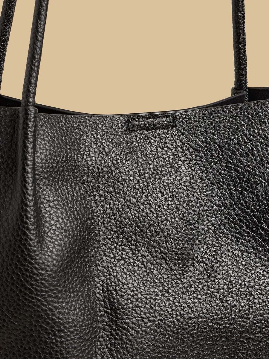 Textured Tote Bag with Magnetic Button Closure