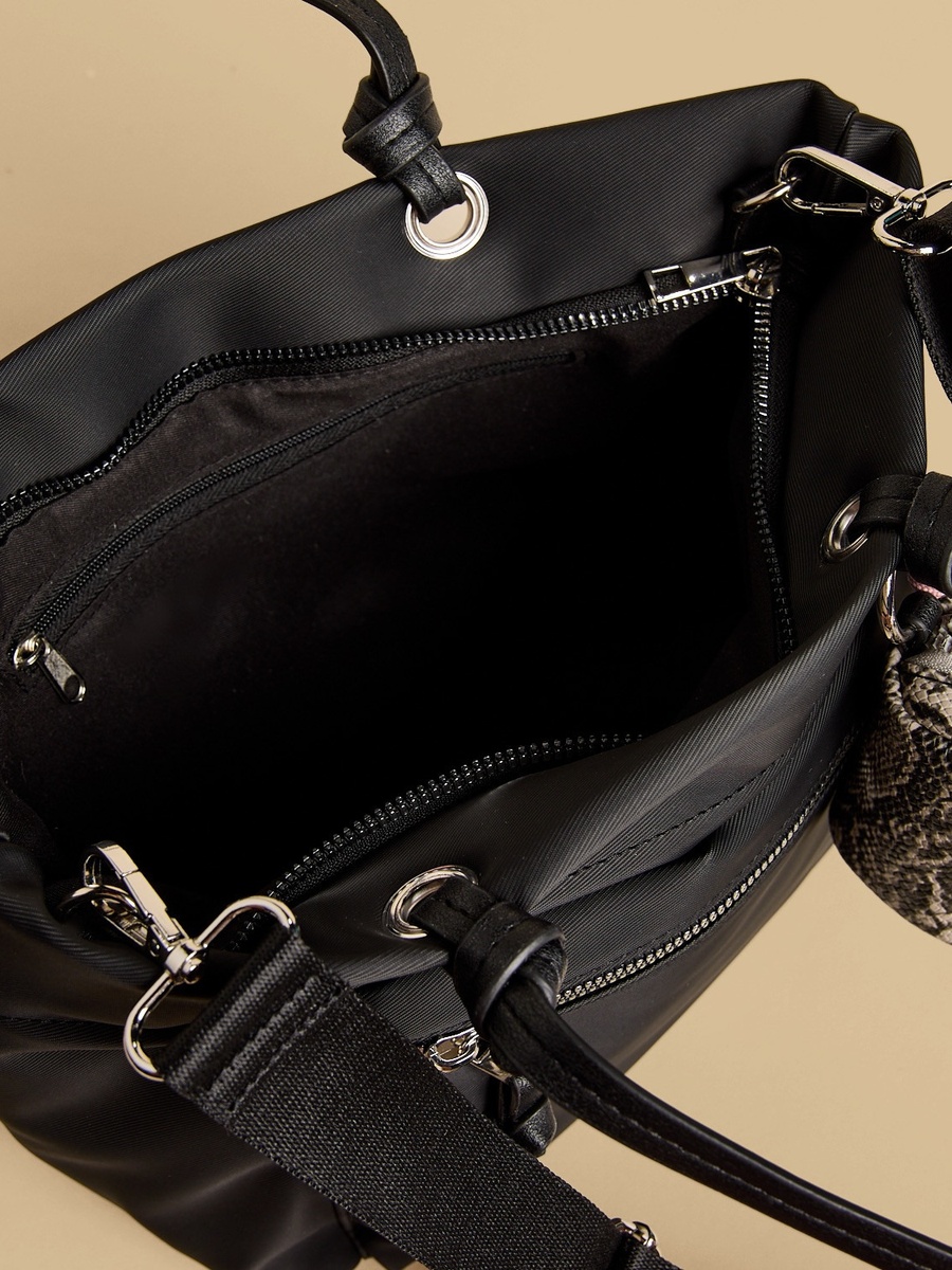 Pouch Charm Tote Bag with Double Handles