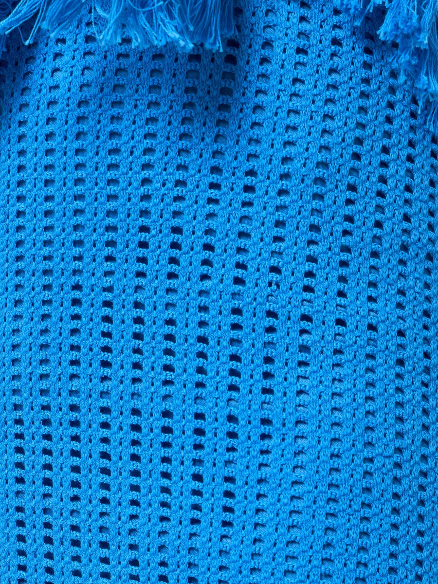 Textured Crochet Skirt with Fringes