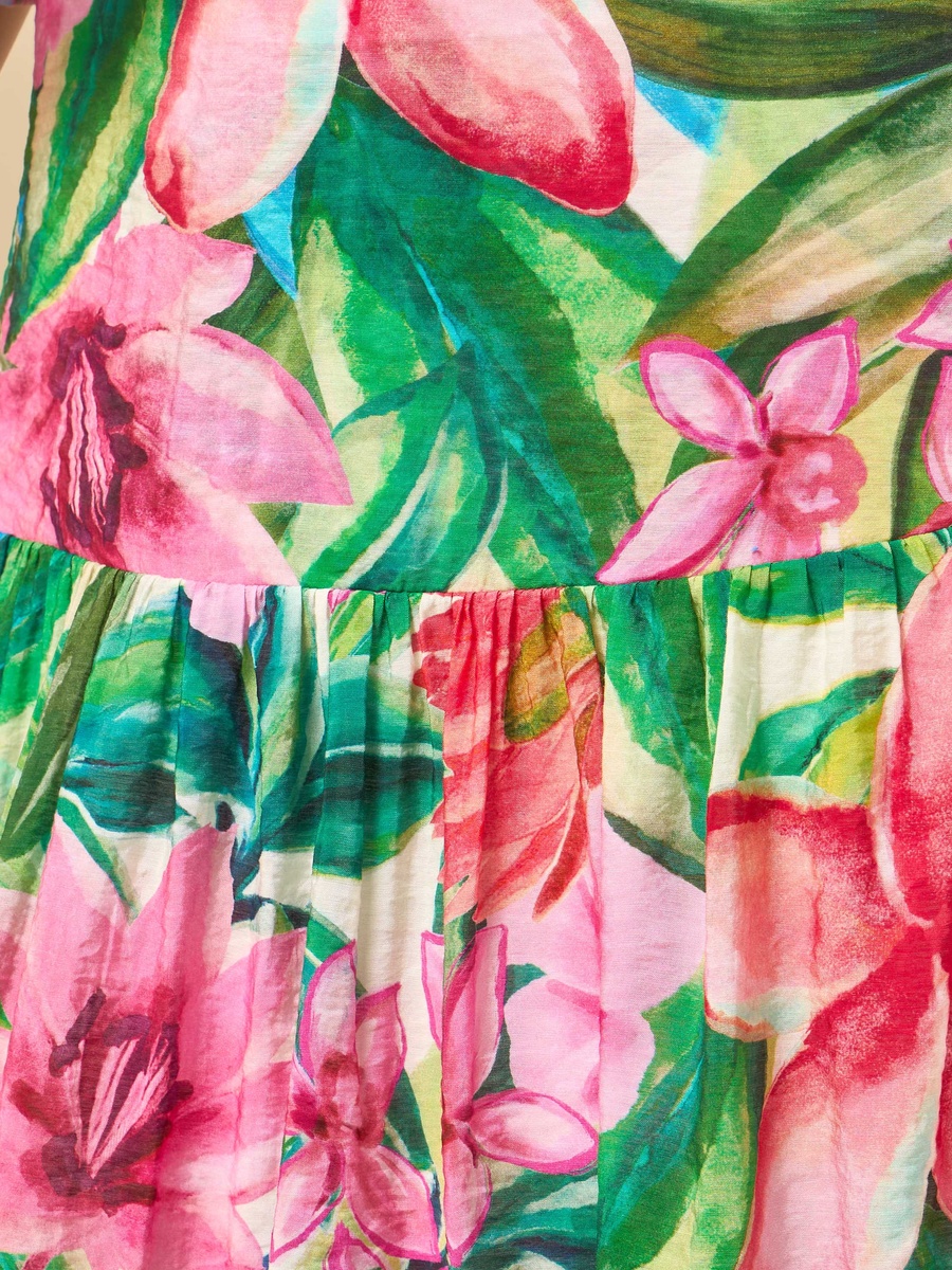 Floral Print Midi Skirt