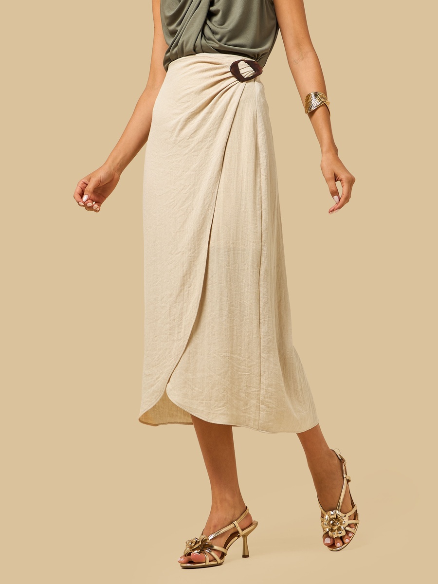 Tulip Hem Wrap Skirt